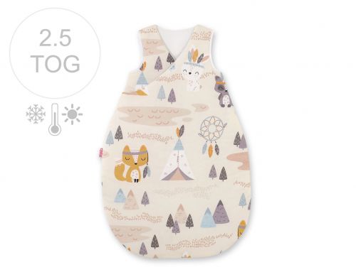 Sleeping bag 75 cm all-season with warming- little Indians
