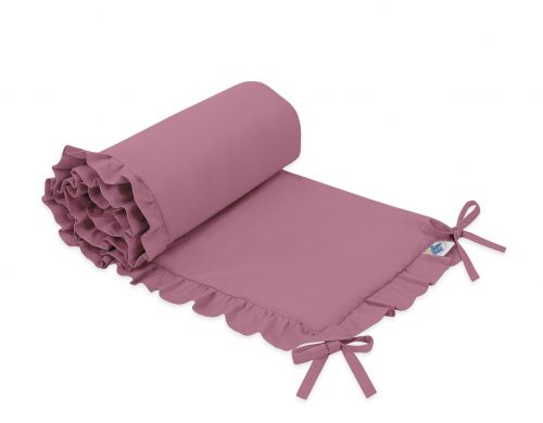 Universal baby bed bumper with frill - pastel violet