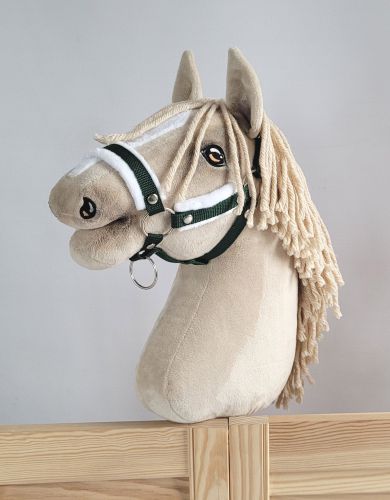 The adjustable halter for Hobby Horse A3 - khaki with white furry