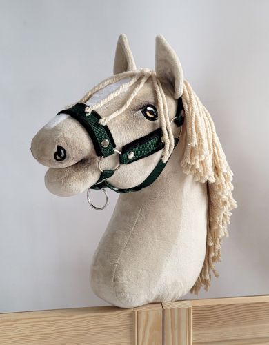 The adjustable halter for Hobby Horse A3 - khaki with black furry