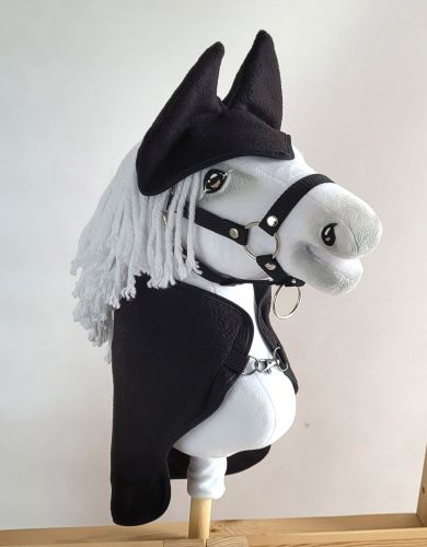 Set for Hobby Horse A3: Fleece blanket + earmuffs - black