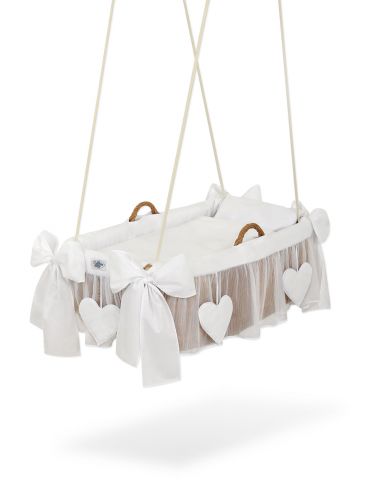 Moses Basket/Hanging crib- Amelie white