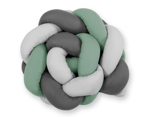 Knot bumper- pastel green - gray - anthracite