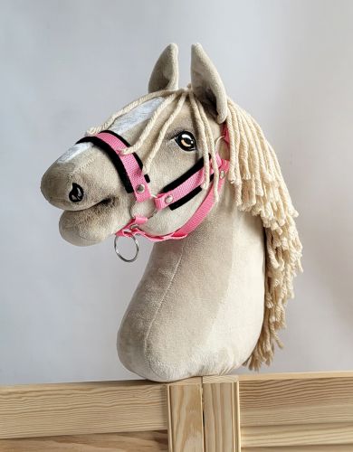 The adjustable halter for Hobby Horse A3 - pink with black furry