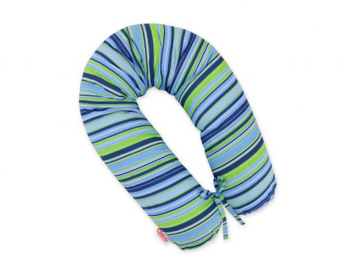 Pregnancy pillow- Longer- Dark blue strips
