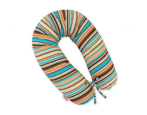 Multifunctional pregnancy pillow Longer - Brown strips