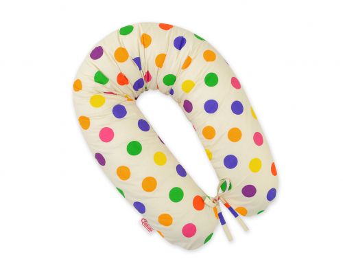 Multifunctional pregnancy pillow Longer - Polka dots on cream