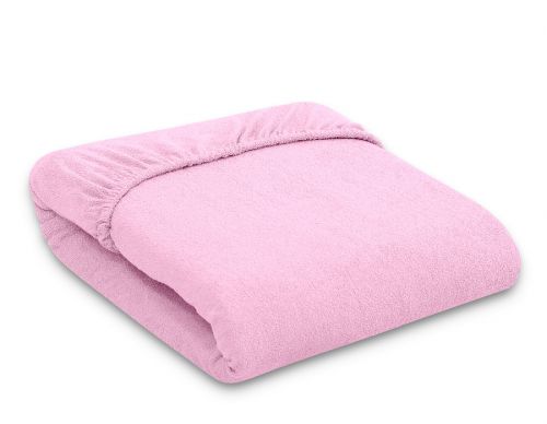 Sheet made of frotte (terry) 140x70cm- Pink