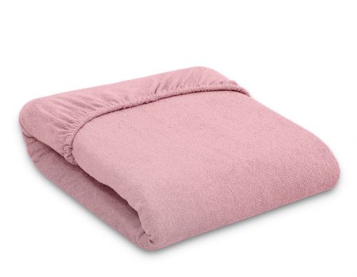Sheet made of frotte (terry) 120x60cm- old pink