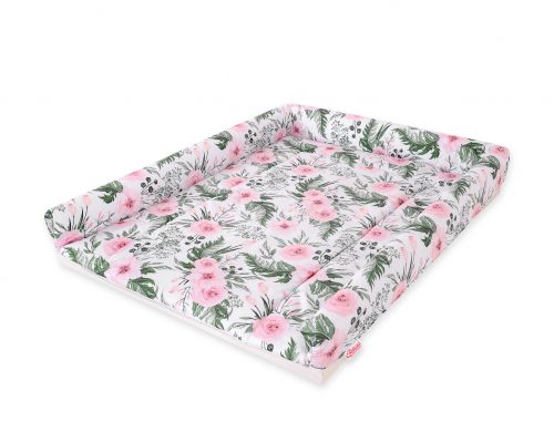 Changing mat for changing table - peony flower pink/pink