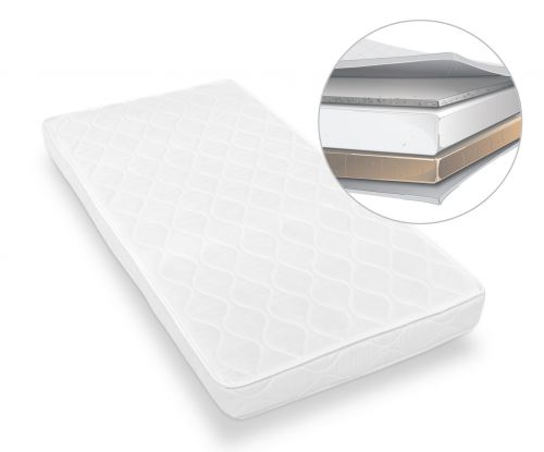 Coco-foam-buckwheat husk mattress for cot 120x60cm