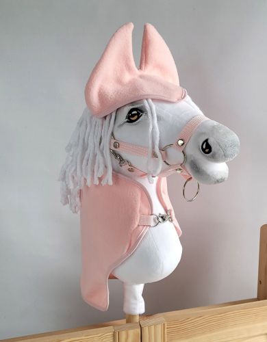 Set for Hobby Horse A4: Fleece blanket + earmuffs - powder pink