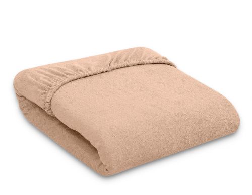 Sheet made of frotte (terry) 140x70cm- light brown