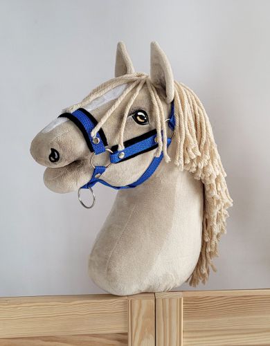 The adjustable halter for Hobby Horse A3 - blue with black furry