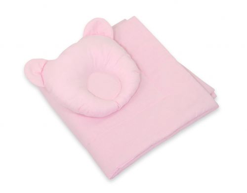 Blanket with pillow - 2pcs set - pink