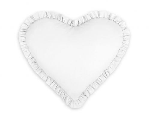 Decorative heart pillow - white