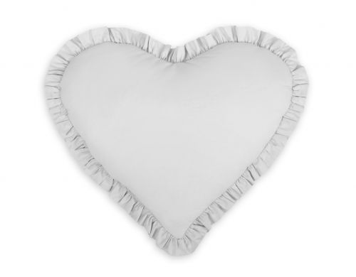 Decorative heart pillow - gray