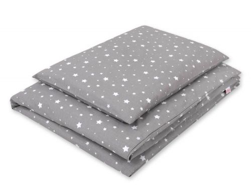 Baby cotton bedding set 2-pcs 135x100 - mini stars white