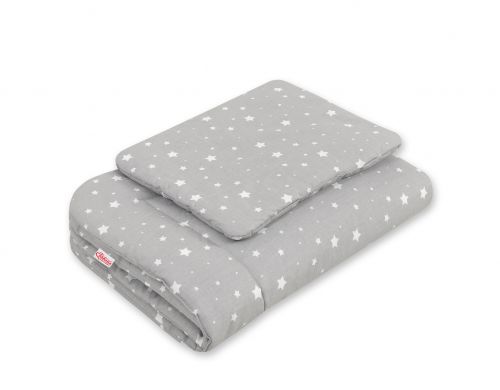 Bedding set 2-pcs 75x100cm NEWBORN - mini stars white