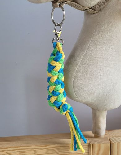 Tether for Hobby Horse made of double - yellow/ turquoise/ light green