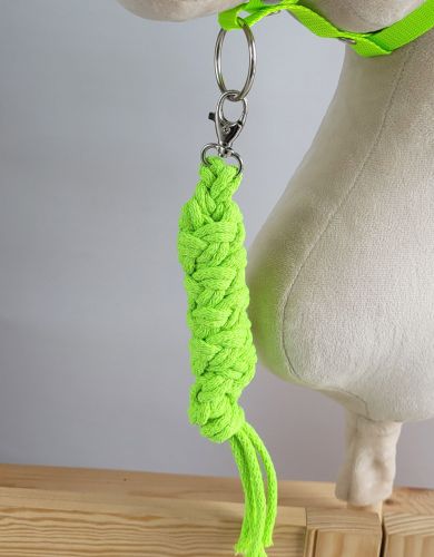 Tether for Hobby Horse made of double-twine cord - neon green