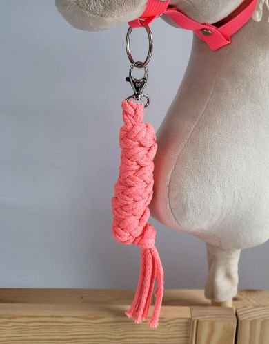 Tether for Hobby Horse made of double-twine cord - neon pink