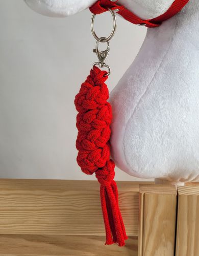 Tether for Hobby Horse made of double-twine cord - red