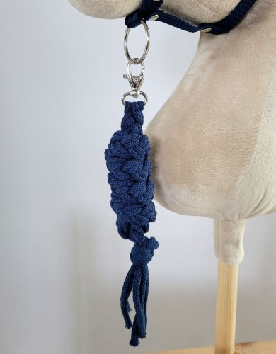 Tether for Hobby Horse made of double-twine cord - navy blue