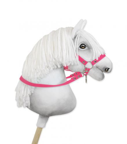 Hobby Horse reins for halters - dark pink