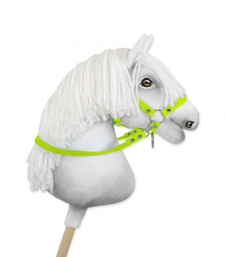 Hobby Horse reins for halters - neon green