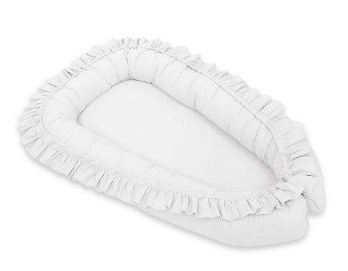 Baby nest Premium Cocoon for infants with a ruffle MY SWEET BABY- white