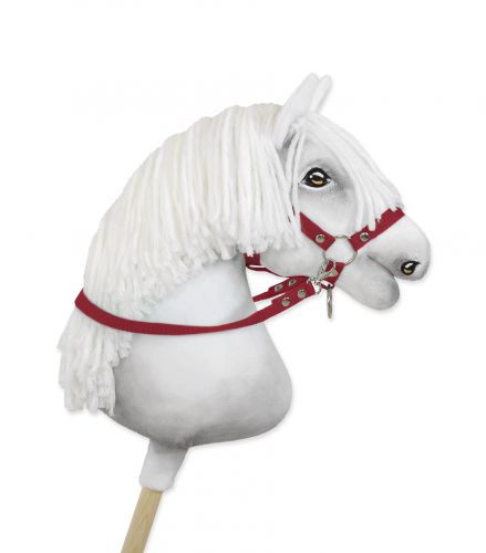 Hobby Horse reins for halters - burgundy