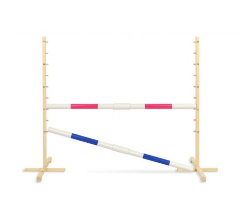 Jumping obstacle for Hobby Horse 160 cm with two bars 50mm - pink