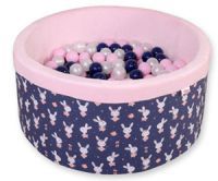 Ball-pits minky with cotton - with balls (own color mix)
